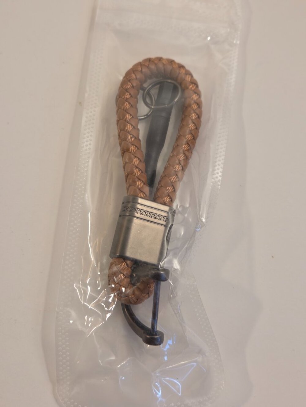 2 Braided Keychains – Dark Brown & Tan U-Shackles